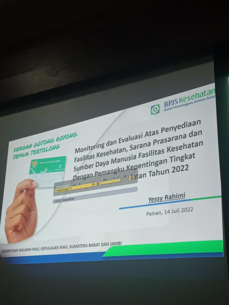Monitoring dan Evaluasi atas penyediaan fasilitas kesehatan, sarana prasarana dan SDM Fasilitas Kese