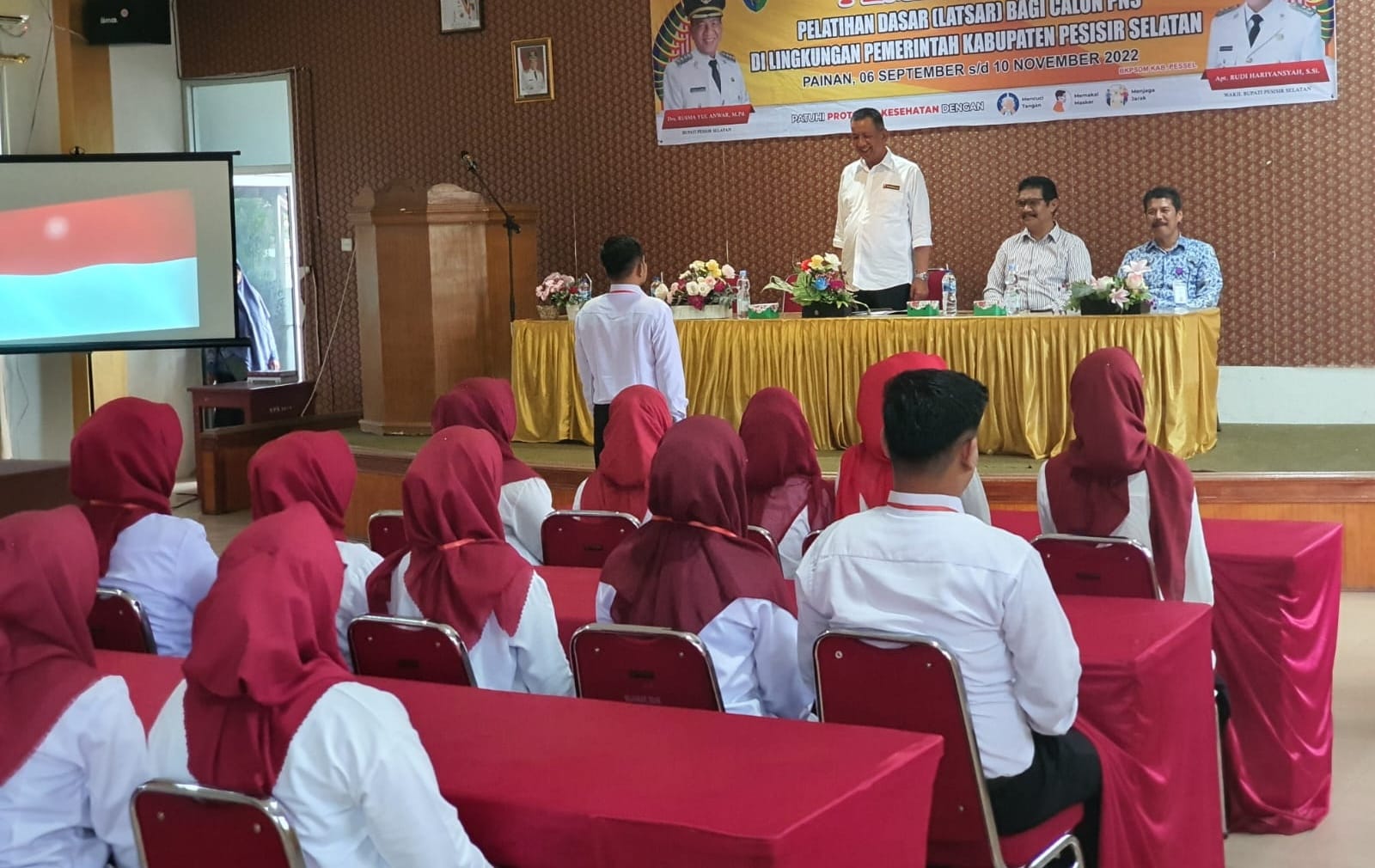 Kegiatan Penutupan Pelatihan Dasar (Latsar) CPNS Golongan II & lll di lingkungan Pemkab Pesisir Sela