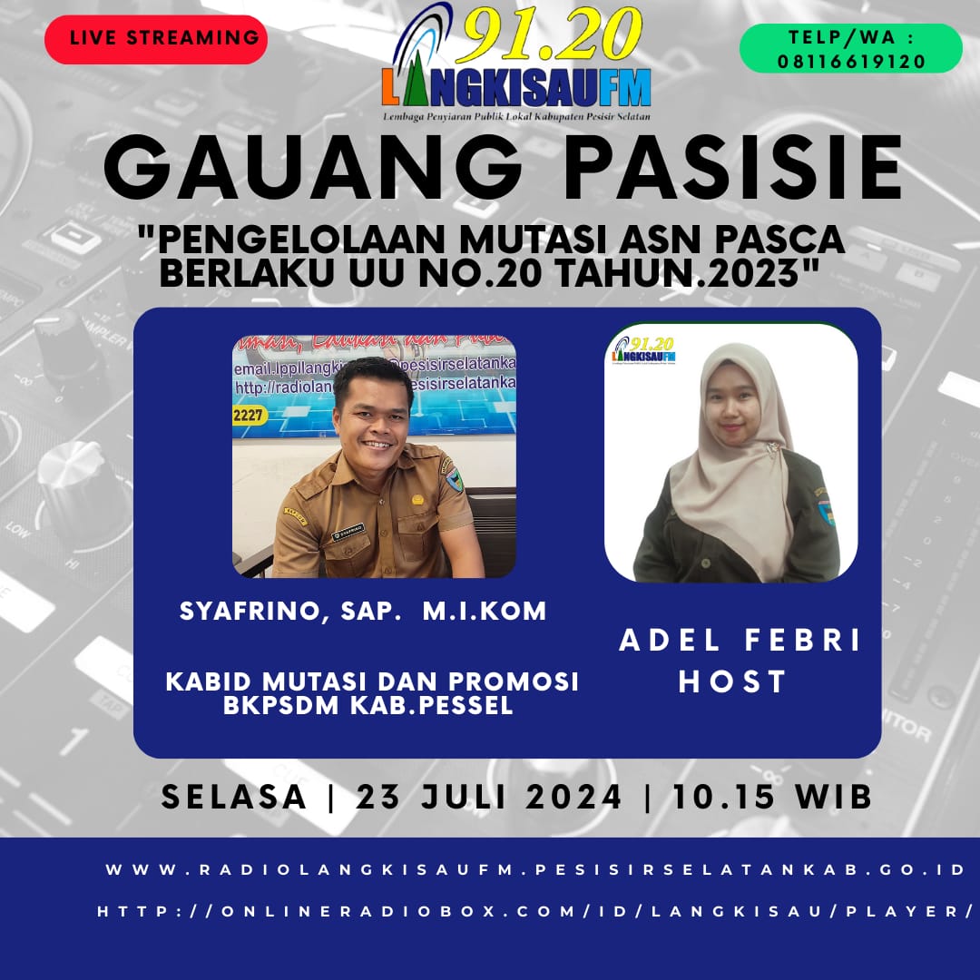Dialog Interaktif dari BKPSDM pada Program Gauang Pasisie  dg Tema "core value ASN yg menjadi aspek